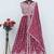 Magenta chinon with sequence embroidery semi stitched salwar suit