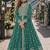 Green chinon with sequence embroidery semi stitched salwar suit