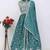 Green chinon with sequence embroidery semi stitched salwar suit