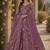 Lavender embroidered butterfly net semi stitched anarkali suit