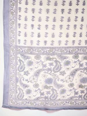 Floral Printed Notch Neck Cotton Straight Kurta With Trousers & Dupatta 3