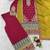 Red chinon suit with embroidery codding Sequin work