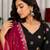 Black Embroidery and sequins Roman Silk Blend Lahenga Choli Set