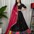 Black Embroidery and sequins Roman Silk Blend Lahenga Choli Set
