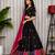 Black Embroidery and sequins Roman Silk Blend Lahenga Choli Set