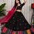 Black Embroidery and sequins Roman Silk Blend Lahenga Choli Set