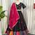 Black Embroidery and sequins Roman Silk Blend Lahenga Choli Set