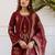Women Ethnic Motifs Printed Thread Work Kurta with Trousers & With Dupatta