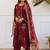 Women Ethnic Motifs Printed Thread Work Kurta with Trousers & With Dupatta
