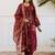 Women Ethnic Motifs Printed Thread Work Kurta with Trousers & With Dupatta