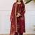 Women Ethnic Motifs Printed Thread Work Kurta with Trousers & With Dupatta