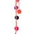 Multicolored handmade pompom hairclip