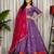 Lavender Embroidery and sequins Roman Silk Blend Lahenga Choli Set