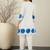 Printed Pleated Thread Work Cotton Kurta With Trousers