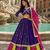 Purple Georgette Navratri Lehenga Choli Set with Dupatta