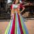 Multicolor Designer Navratri Lehenga Choli with Kutchhi Mirror Work Koti
