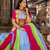 Multicolor Designer Navratri Lehenga Choli with Kutchhi Mirror Work Koti