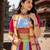 Multicolor Designer Navratri Lehenga Choli with Kutchhi Mirror Work Koti