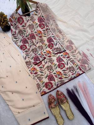 Multi Color Printed Work Cotton Salwar Suit 5