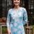 Women Floral Printed Cotton Kurta with Palazzos