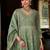 Women Floral Embroidered Empire Mirror Work Kurta with Trousers & With Dupatta