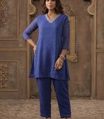 Women Ethnic Motifs Printed Thread Work Kurta with Trousers