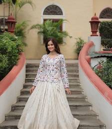 black chinon Lehenga and top with embroidery & Sequin work