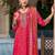 Ethnic Motifs Embroidered Sequinned Anarkali Kurta with Trouser & Dupatta