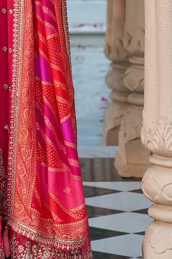Ethnic Motifs Embroidered Sequinned Anarkali Kurta with Trouser & Dupatta