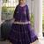 Violet Cotton Readymade Navratri Lehenga Choli with Gota-Patti & Lace Work