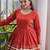 Rust Cotton Readymade Navratri Lehenga Choli with Gota-Patti & Lace Work
