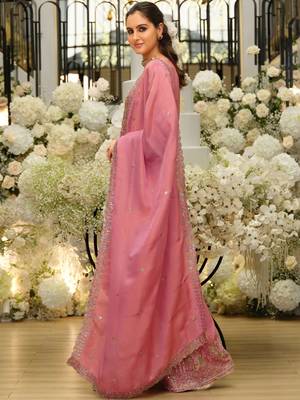 Women Ethnic Motifs Embroidered Beads and Stones Kurta with Palazzos & With Dupatta 4
