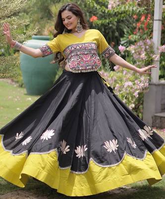 emerald georgette Lehenga and top with embroidery & Sequin work 2