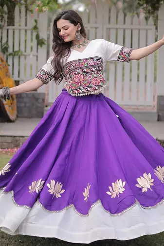 red georgette Lehenga and top with embroidery & Sequin work