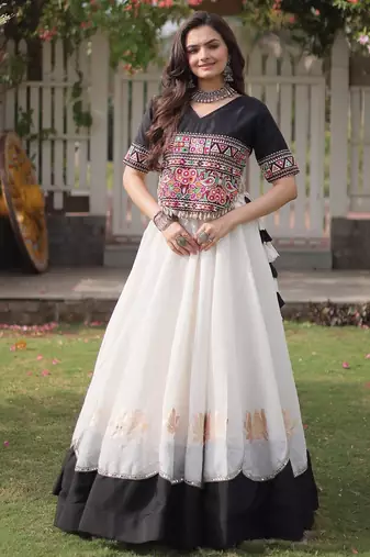 pink chinon Lehenga and top with embroidery & Sequin work