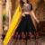 Black Mirror Work Faux Georgette Navratri Lehenga Choli Set