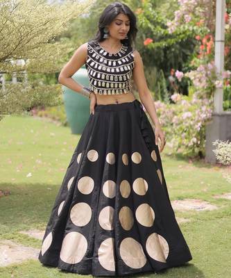teal blue silk blend  semi stitched suit with embroidery & sequence work 3