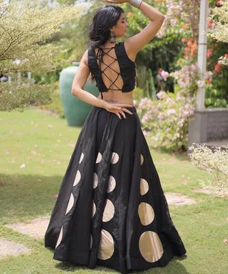 teal blue silk blend  semi stitched suit with embroidery & sequence work 4