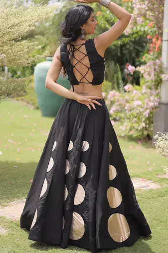 teal blue silk blend  semi stitched suit with embroidery & sequence work