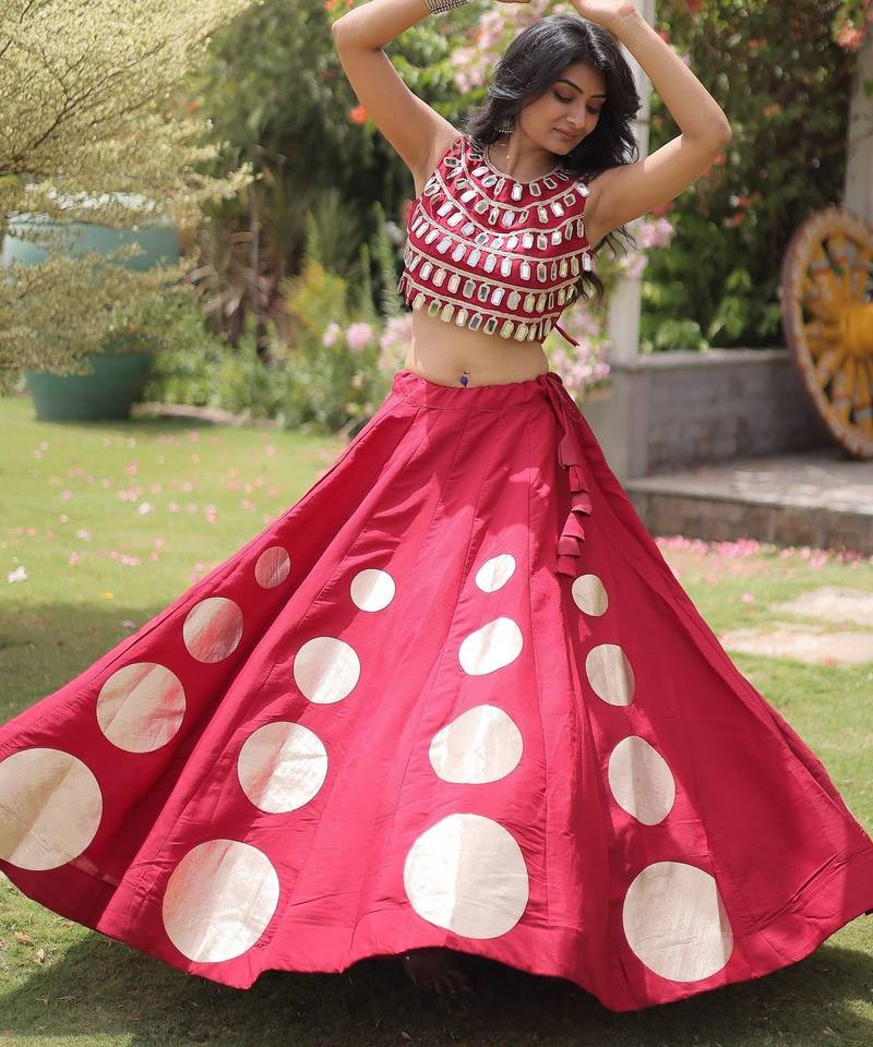 brown silk blend blend Lehenga and top with embroidery & Sequin work