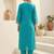 Women Floral Embroidered Thread Work Kurta with Trousers & With Dupatta