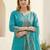 Women Floral Embroidered Thread Work Kurta with Trousers & With Dupatta