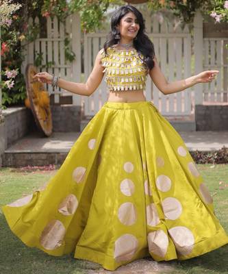 purple silk blend blend Lehenga and top with embroidery & Sequin work 1