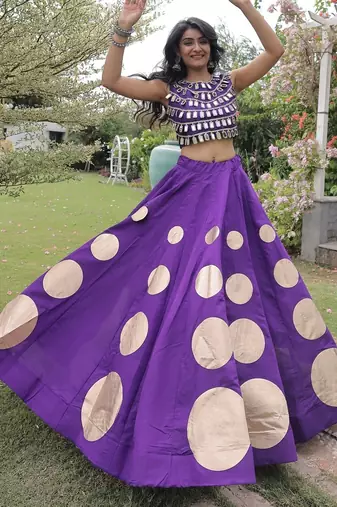 wine silk blend blend Lehenga and top with embroidery & Sequin work