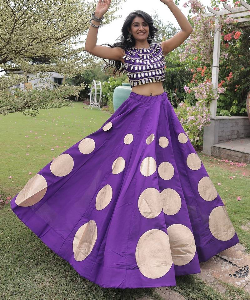 wine silk blend blend Lehenga and top with embroidery & Sequin work