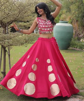 wine chiffon Lehenga and top with embroidery & Sequin work 1