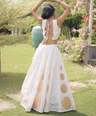 lavender chiffon Lehenga and top with embroidery & Sequin work 4