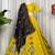 yellow chiffon semi stitched suit with embroidery & sequence work