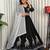 black chiffon Lehenga and top with embroidery & Sequin work