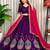 Violet silk blend Readymade Navratri Lehenga Choli with Embroidery Sequin & Mirror Work